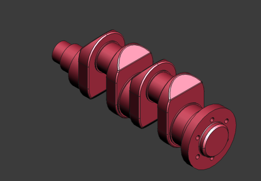 A0003908-两缸四冲程发动机曲轴缩略图